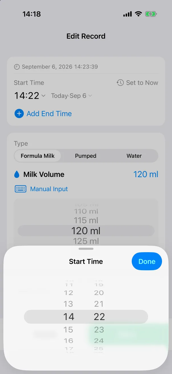 Changing the start time.