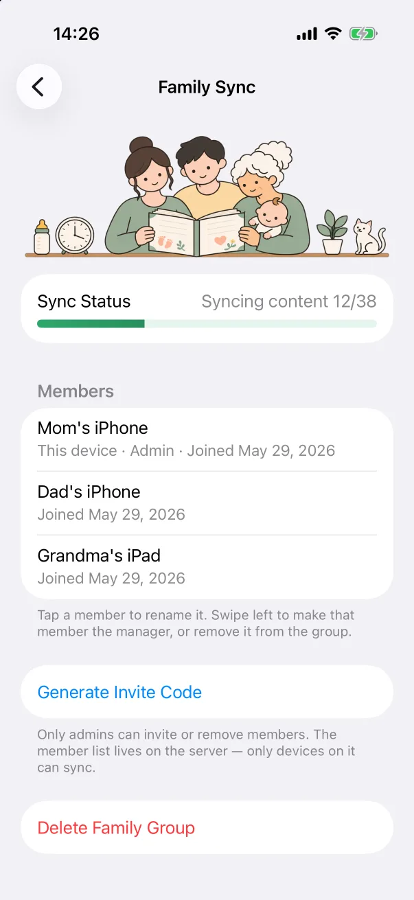 Syncing in progress.