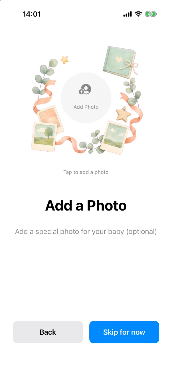 Photo step, optional.