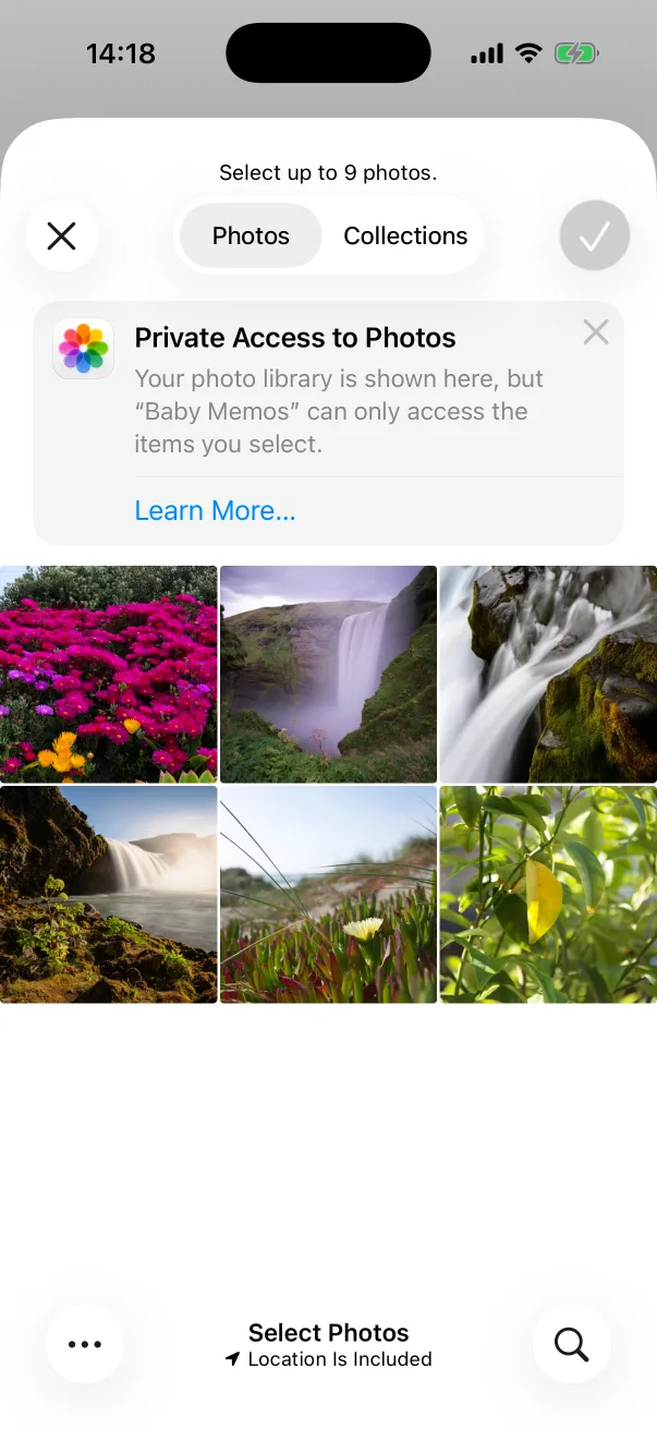 The system photo picker.