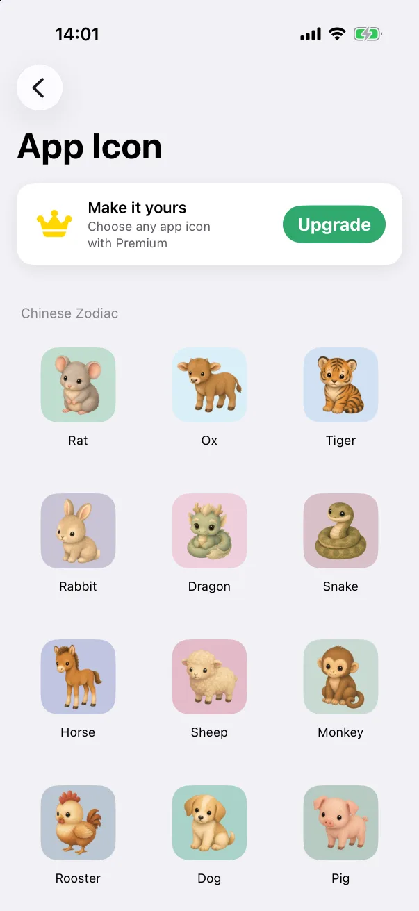 The App Icon gallery.