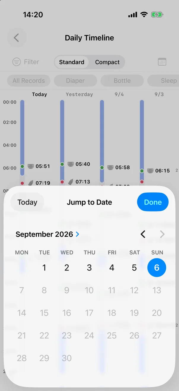 Jump to Date.