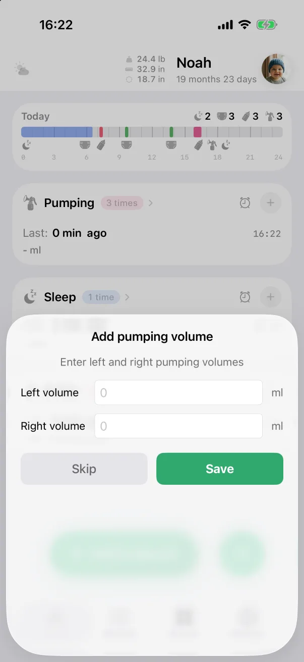 Pumping asks for the volumes when you finish.
