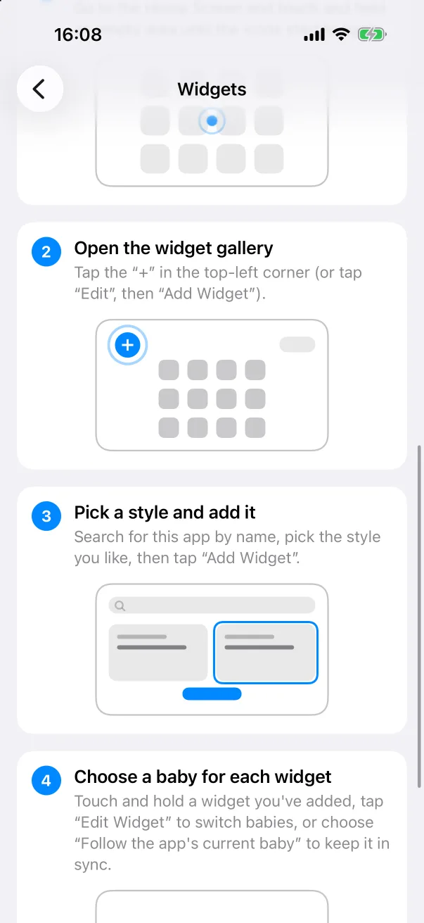 How to add, steps 1–2.