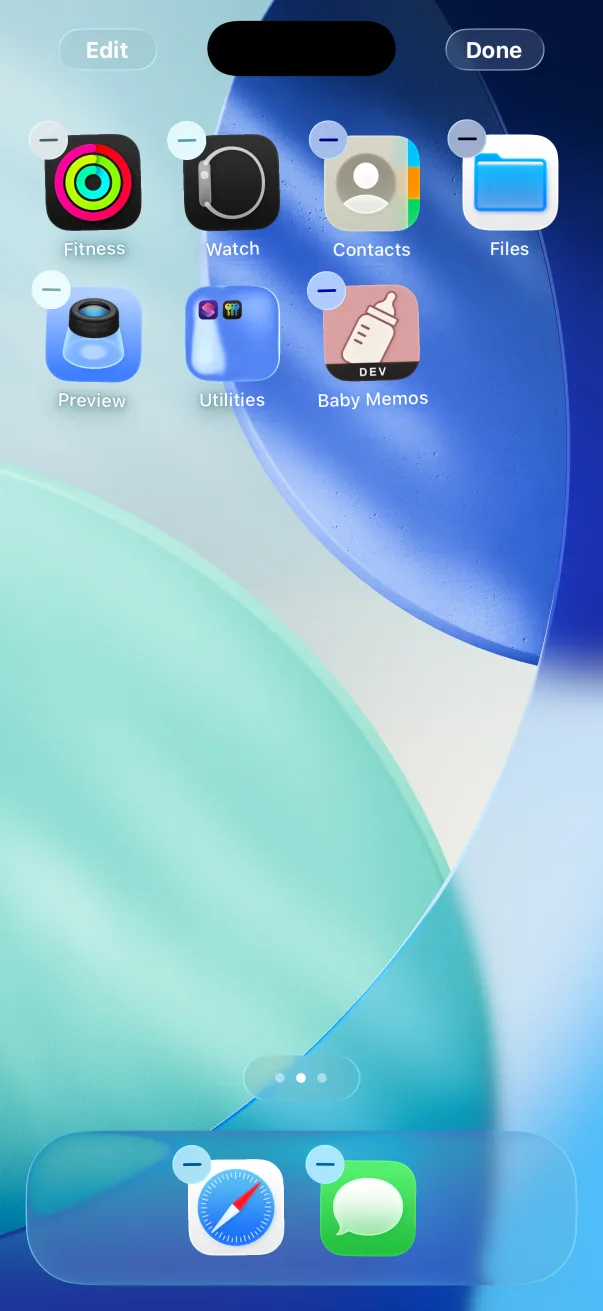 Touch and hold the Home Screen.