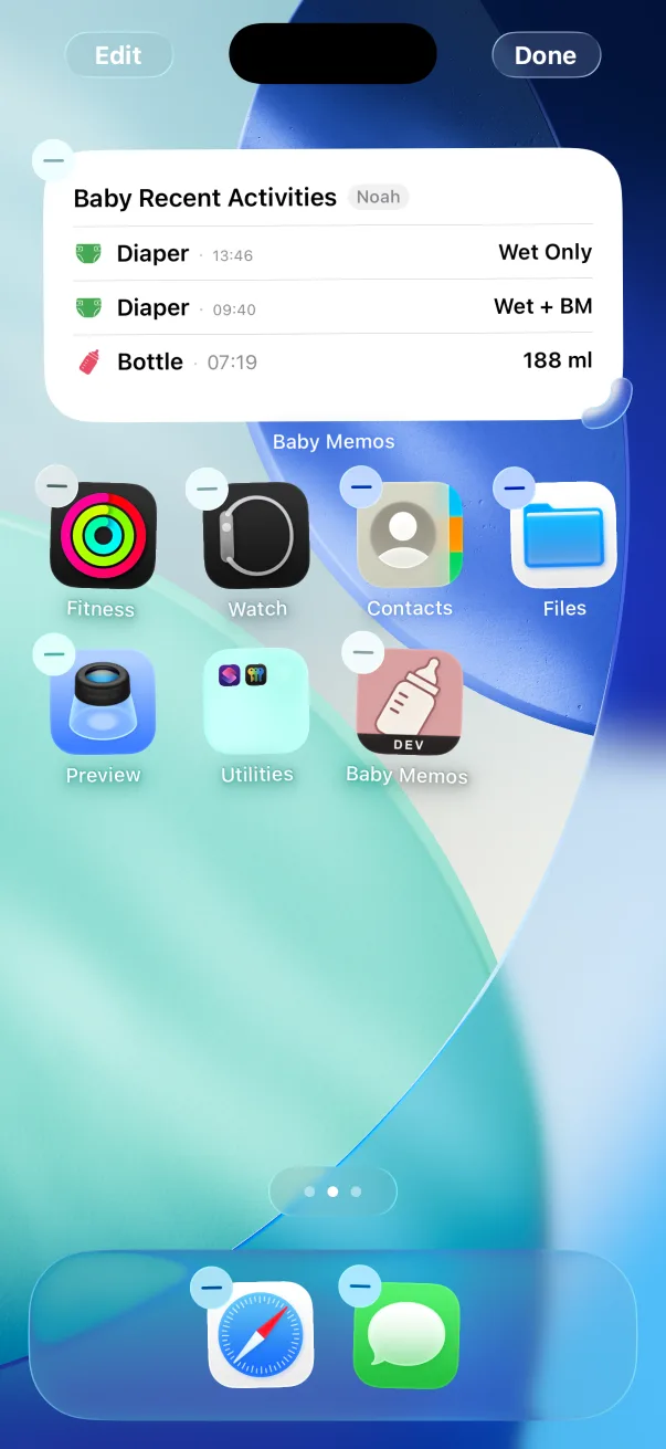 Placed on the Home Screen.